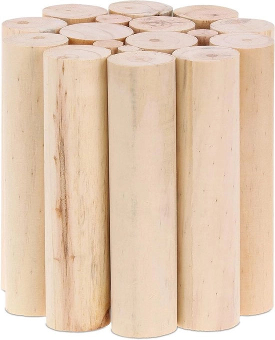 Tavolo per Piante in Legno Rond con Base di 20 x 20 cm - Tavolo per Fiori e Piante in Legno Naturale 2.0
