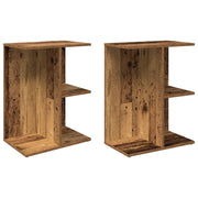 Set di 2 Comodini | Armadio da Notte | Mobiletto da notte Legno Antico 46,5x29x61 cm in Legno Multistrato