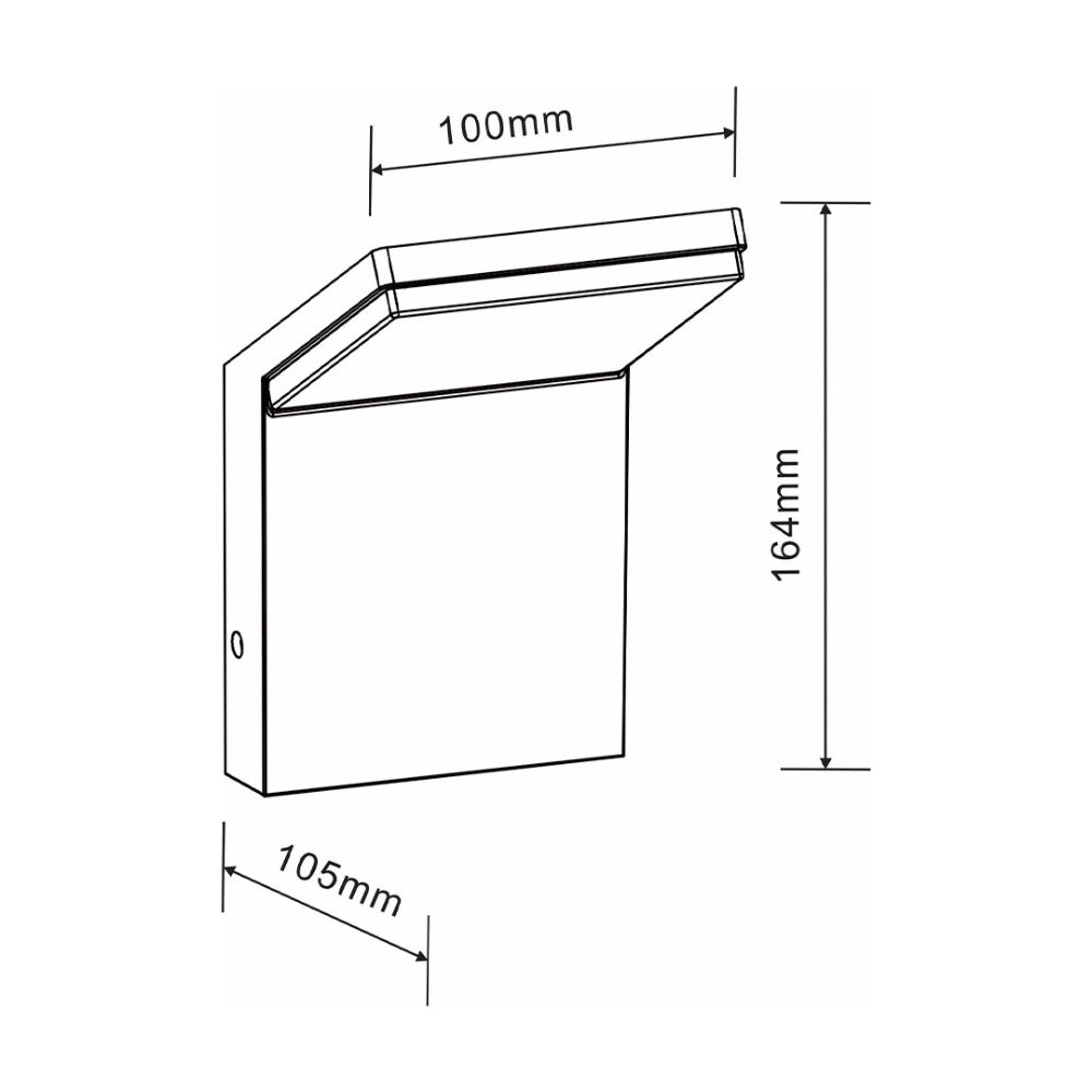 Proiettore led per esterno nero potenza 9 watt luce bianco naturale 4000k ip54