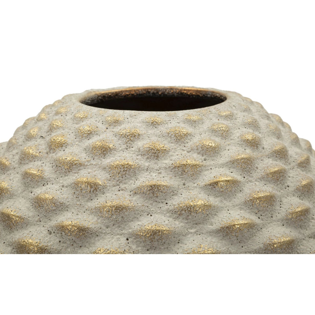 Vaso Decorativo VKH1021, Grigio, Ceramica, 29,5x29,5x36 cm