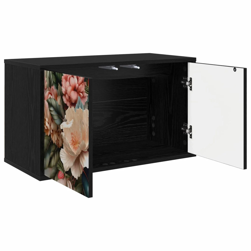 Mobile TV da Parete BORNE 69 x 33 x 40 cm Rovere Nero 8007124