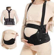 Set di cinture per la gestazione con fermaglie, progettate specificamente per le donne incinte nel secondo e terzo trimestre, offrono un comfortevole sostegno per l'addome e la schiena - XL