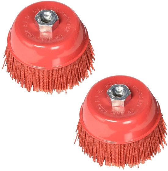 Borsetto di acciaio di alta qualità - Nylon - Rasoio - 75mm di diametro - Rosso - Ideale per la lavorazione del metallo