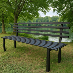 Panchina da giardino modello torino in acciaio lunghezza 160 cm