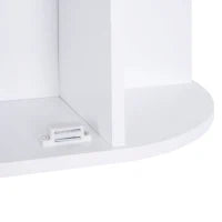 homcom Specchio Bagno Contenitore, Armadietto Bagno con Specchio, Anta Centrale e Mensole in Legno Bianco (66 x 17 x 63 cm)