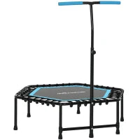 Trampolino da fitness con manico regolabile in 3 posizioni, Blu