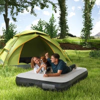 Materasso Gonfiabile per 2 Persone con Pompa Elettrica Integrata, Cuscino, Sacco Trasporto, 191 x 137 x 30 cm