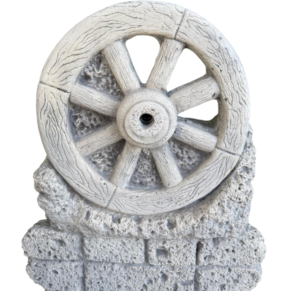 Fontana giardino calcestruzzo cemento senza rubinetto 44x37xh.94cm mod. ruota