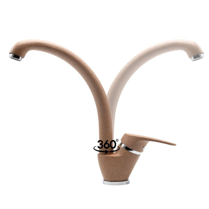 Ogomondo miscelatore oslo orientabile ottone colorato per lavello cucina *** finitura- avena 4, confezione 1