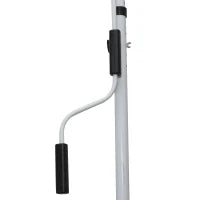 Tenda da Sole da Esterno 2x1.5m a Rullo con Manovella, Altezza e Angolazione Regolabile, Bianco e Verde