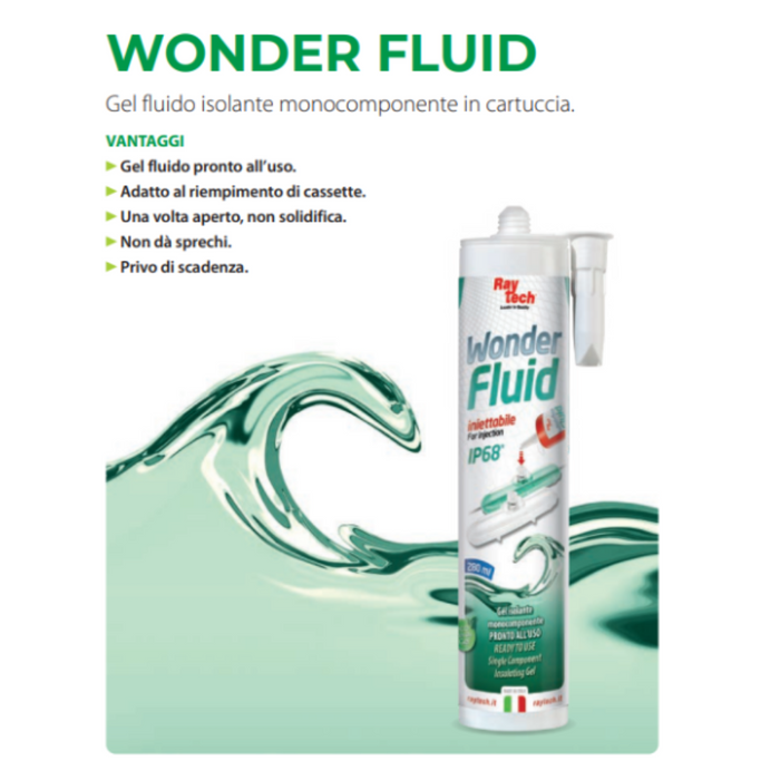Gel isolante monocomponente isolamento elettrico cartuccia 280ml raytech ip68