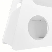 Tavolino Salvaspazio con Ruote, Angoli Arrotondati per Soggiorno e Camera da Letto, 81x33x51.5 cm, Bianco