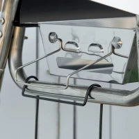 Barbecue a Carbonella con Griglia e Piastra di Cottura, Cestino e Ripiani, 107x63x75cm, Nero