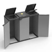 MONGARDI Mobile Portasacco Tris per Raccolta differenziata, in Plastica, 102L x 38P x 87H cm