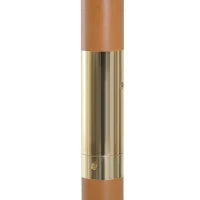 Ombrellone da Giardino 2.5x2.3 m a 6 Stecche, in Legno e Poliestere, Bianco Crema