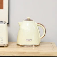 Bollitore, 2200W, con Finestra trasparente, a Riscaldamento rapido, Beige