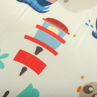 Tappeto per Bambini 0-6 Anni a Tema Animali con Superficie Impermeabile in XPE Multicolore, 196x176x1.5 cm