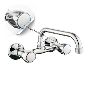 Rubinetto a muro up canna alta in ottone cucina con erogazione orientabile *** confezione 1