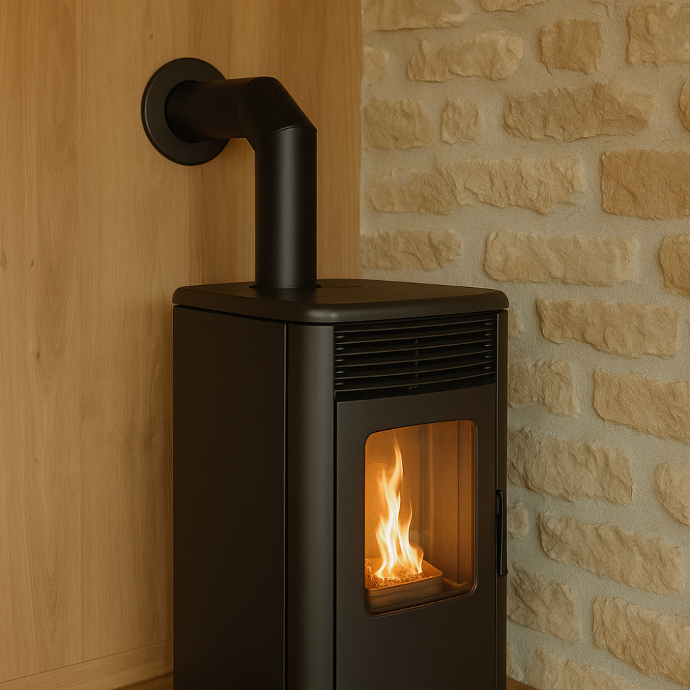 Rosone finitura arredo alluminio canale fumo stufa pellet abbellimento parete *** misura Ø 80 mm, confezione 1