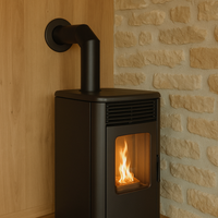 Rosone finitura arredo alluminio canale fumo stufa pellet abbellimento parete *** misura Ø 80 mm, confezione 1