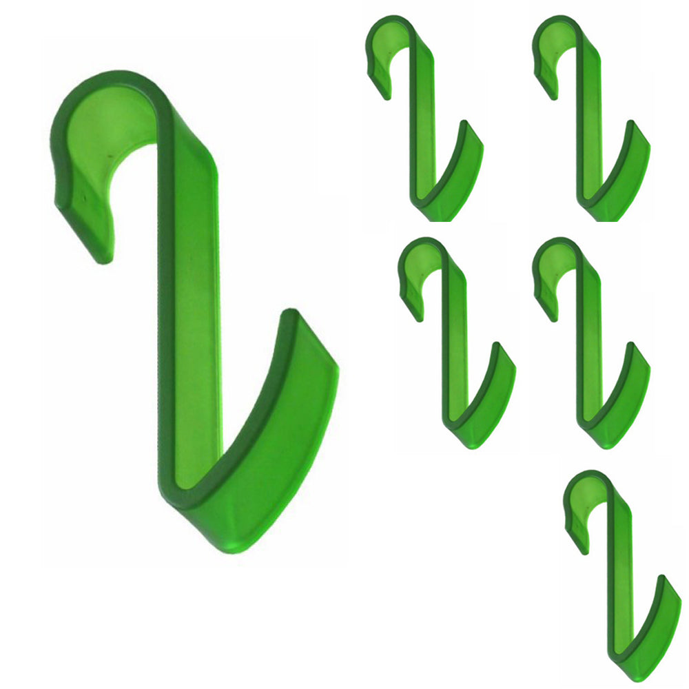 Pika shop 6 pz appendino per termoarredo tubo orizzontale modello hook verde