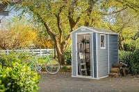 Casetta da Giardino Manor 4x6, Grigia, 130 X 192 X 198 h