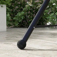 Dondolo da Giardino 2 Posti con Tetto Parasole Regolabile e Tasche Laterali, Beige