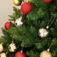 Albero di Natale Artificiale da 195 cm con 1838 Rami con Base in Acciaio per Interni, Verde