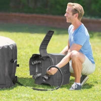 28438EX - Spa Bubble Ottagonale Cm 211X71, 6 Posti, Con Pompa, Riscaldatore, Sistema Di Purificazione Acqua, 140 Getti, Telo Base, Telo Copertura, Dispenser Di Cloro