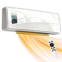 Stufa Elettrica a Basso Consumo da Parete 2000W con 3 Modalità Display LED Termostato Timer e Oscillazione Bianco