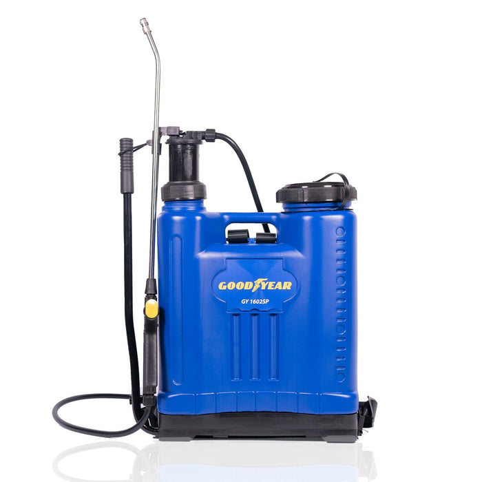 Zaino spruzzatore manuale 16 l. Spruzzatore a pressione mantenuta 1,4 bar Pressione aperta 2 bar Pressione Goodyear