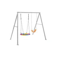 44126 - Altalena Grigia Cm 257X244X201, 2 Componenti (Dondolo & Altalena)