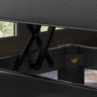 panca per pianoforte, Pelle sintetica, sedile doppio regolabile, spazio di archiviazione, Nero