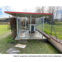 Recinto per cani da 3x2 metri perimetrale in rete modulare con zincatura a caldo