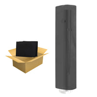 Fontana da giardino a colonna esterno in acciaio inox con cover impermeabile *** modello sambuco, confezione 1