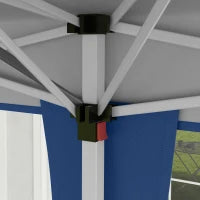 Gazebo da Giardino Pieghevole Pop-up, Sacco Incluso, Acciaio Resina Oxford Alta Densità, 6 x 3 m, Blu