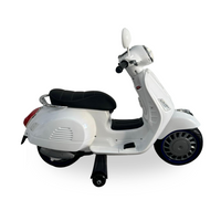 Moto Elettrica Per Bambini Scooter Happy 12V -Bianco