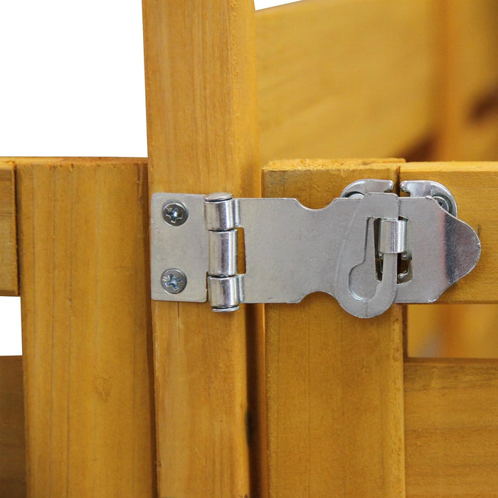 Doppio Copribidone della Spazzatura in Legno Robusto per Contenere 2 Bidoni 240L