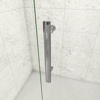 185 cm Box Doccia a Tre Lati Porta Pieghevole a Libro 80 cm Doppia Parete Fissa 80 cm Vetro da 6 mm Temperato Anticalcare Barra Stabilizzatrice 45 cm Cromo Lucido