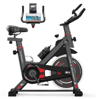 Cyclette, cyclette da interno con display LCD, cyclette con supporto per tablet, capacit¨¤ di carico di 120 kg
