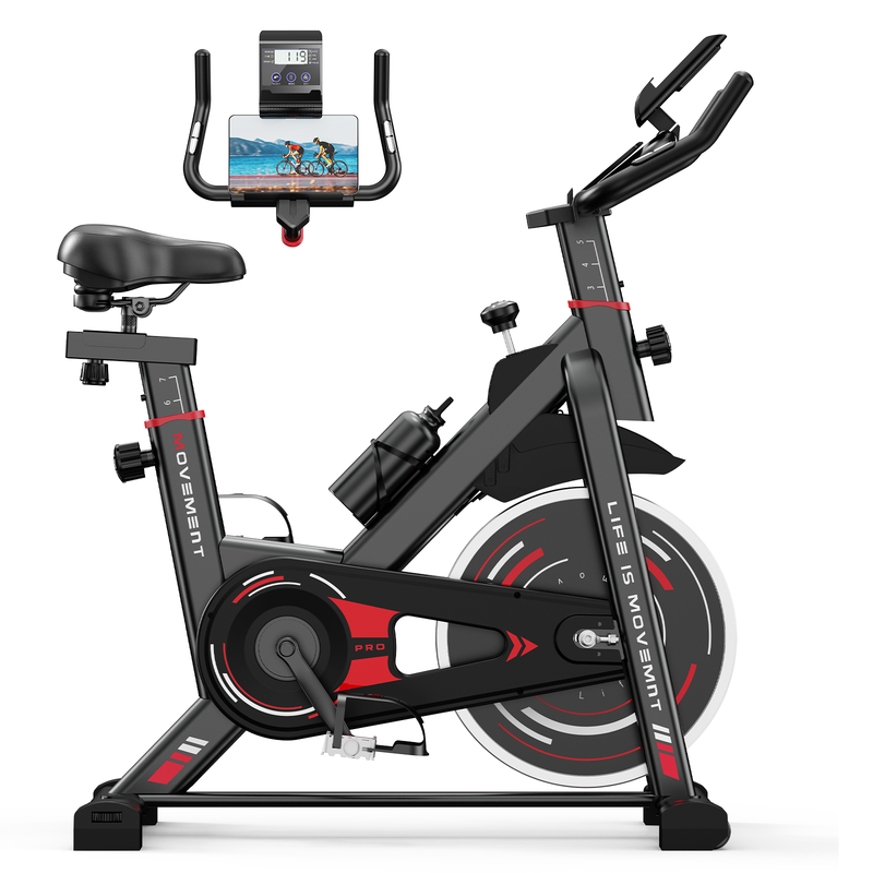 Cyclette, cyclette da interno con display LCD, cyclette con supporto per tablet, capacit¨¤ di carico di 120 kg