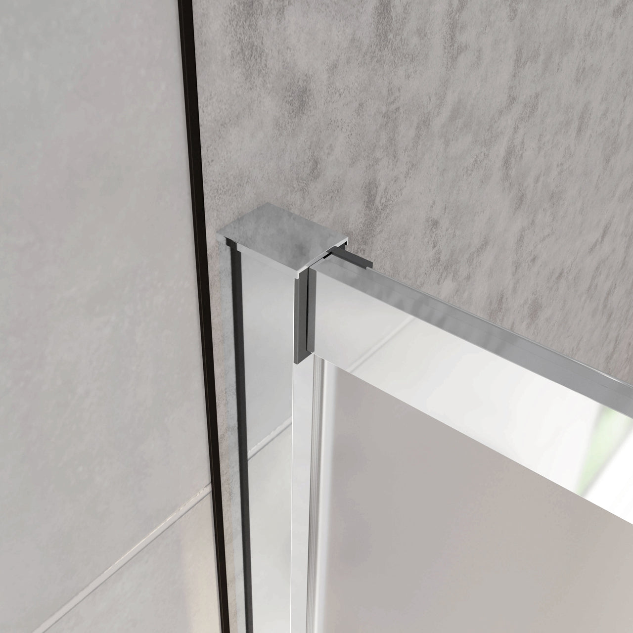 H.185 cm Box Doccia a Tre Lati Porta Scorrevole con 2 Parete Fissa Vetro Temperato 5 mm Satinato Opaco 130x70x70 cm