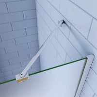 195cm Box Doccia Angolare Porta Battente con Parete Fissa 80x90cm in Vetro Satinato 6mm Anticalcare Irreversibile