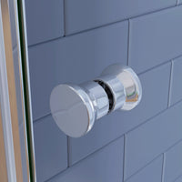 185cm Box Doccia Angolare Porta a Soffietto con Parete Fissa 70x80cm in Vetro Temperato Trasparente 5 mm Profilo Cromo Lucido