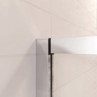 110x185 cm Porta Doccia Per Nicchia Anta Scorrevole Ingresso Laterale In Vetro 5mm Temperato Trasparente