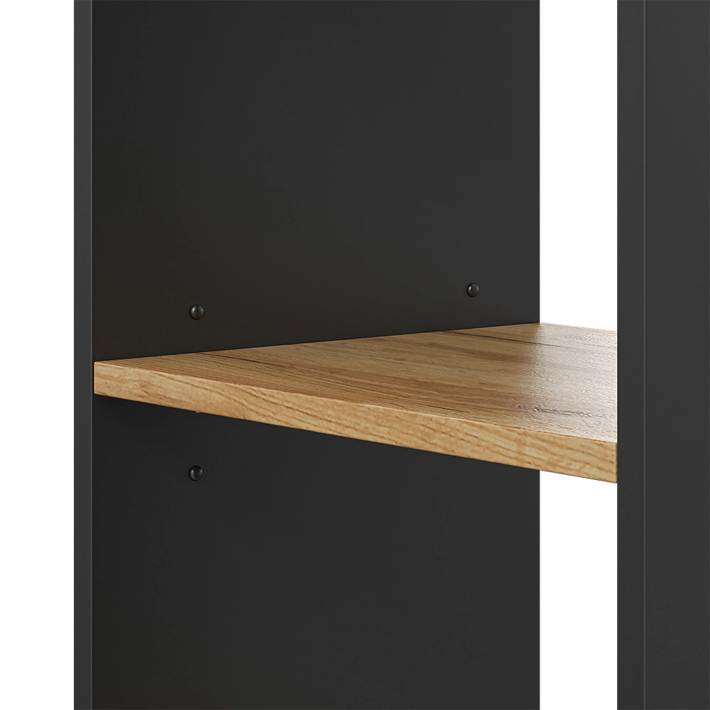 Vicco Mobiletto per PC Antracite/quercia dorata 28.5 x 50 cm 2 scomparti