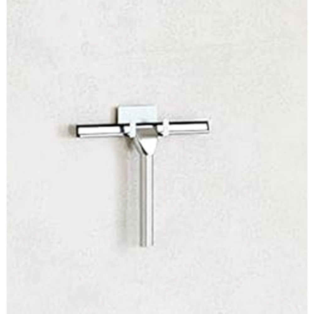 Trade Shop - Set Tergivetro Per Doccia Con Gancio Muro Adesivo Doppio Appendino Porta Box Cromo 87834 -