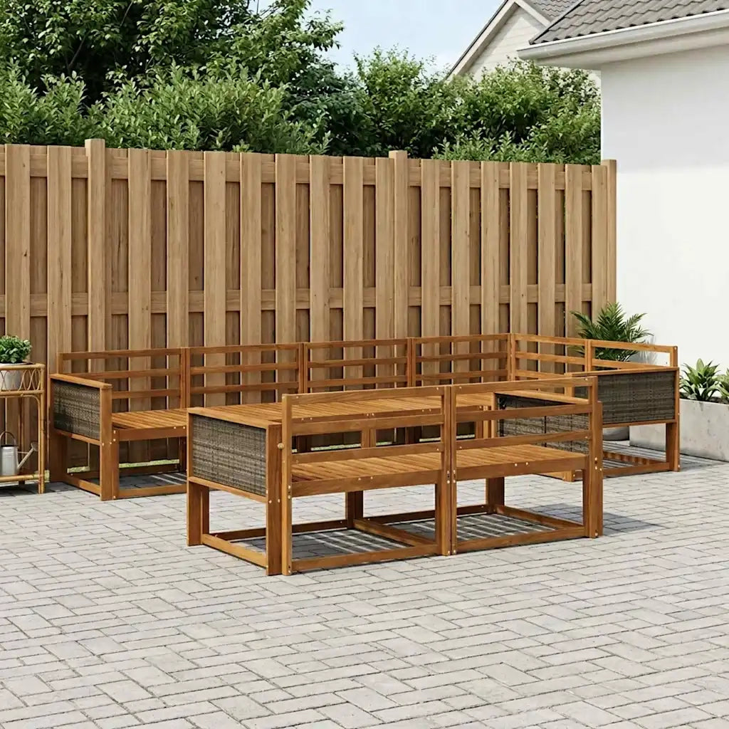 Set di divani da esterno 7 pcs Naturale 3382637