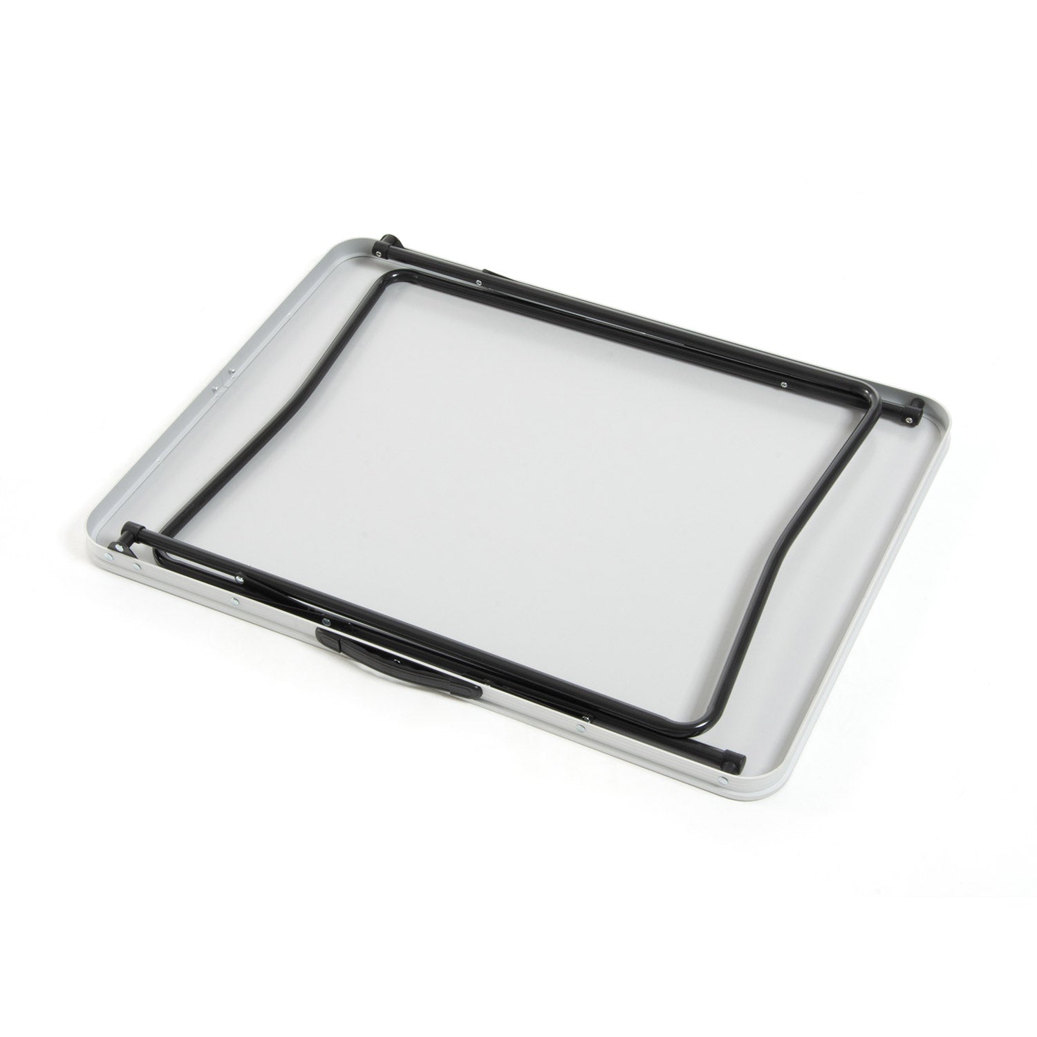 Tavolo Pieghevole da Giardino 80x60x69 cm in Acciaio Tramper 80 Grigio Chiaro