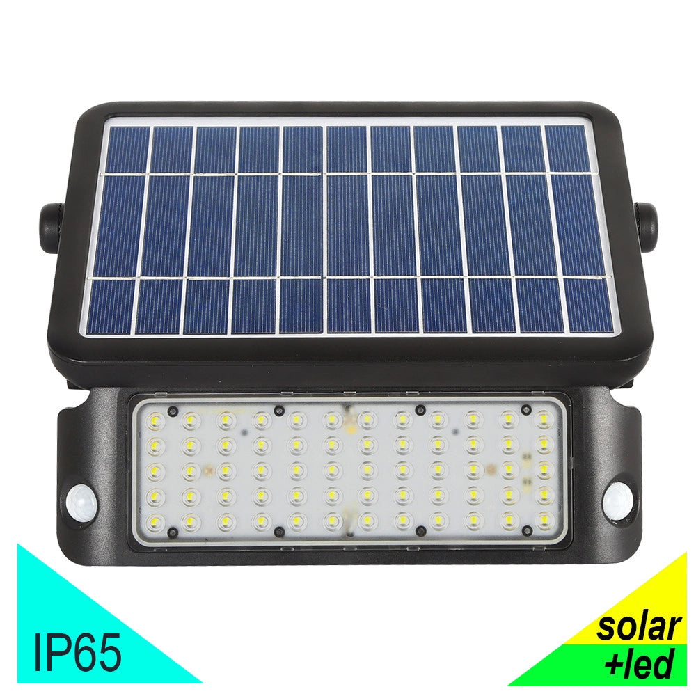 TECHNO Proiettore Faro Solare Led 1080 Lm Con Pannello, Crepuscolare e Sensore Movimento